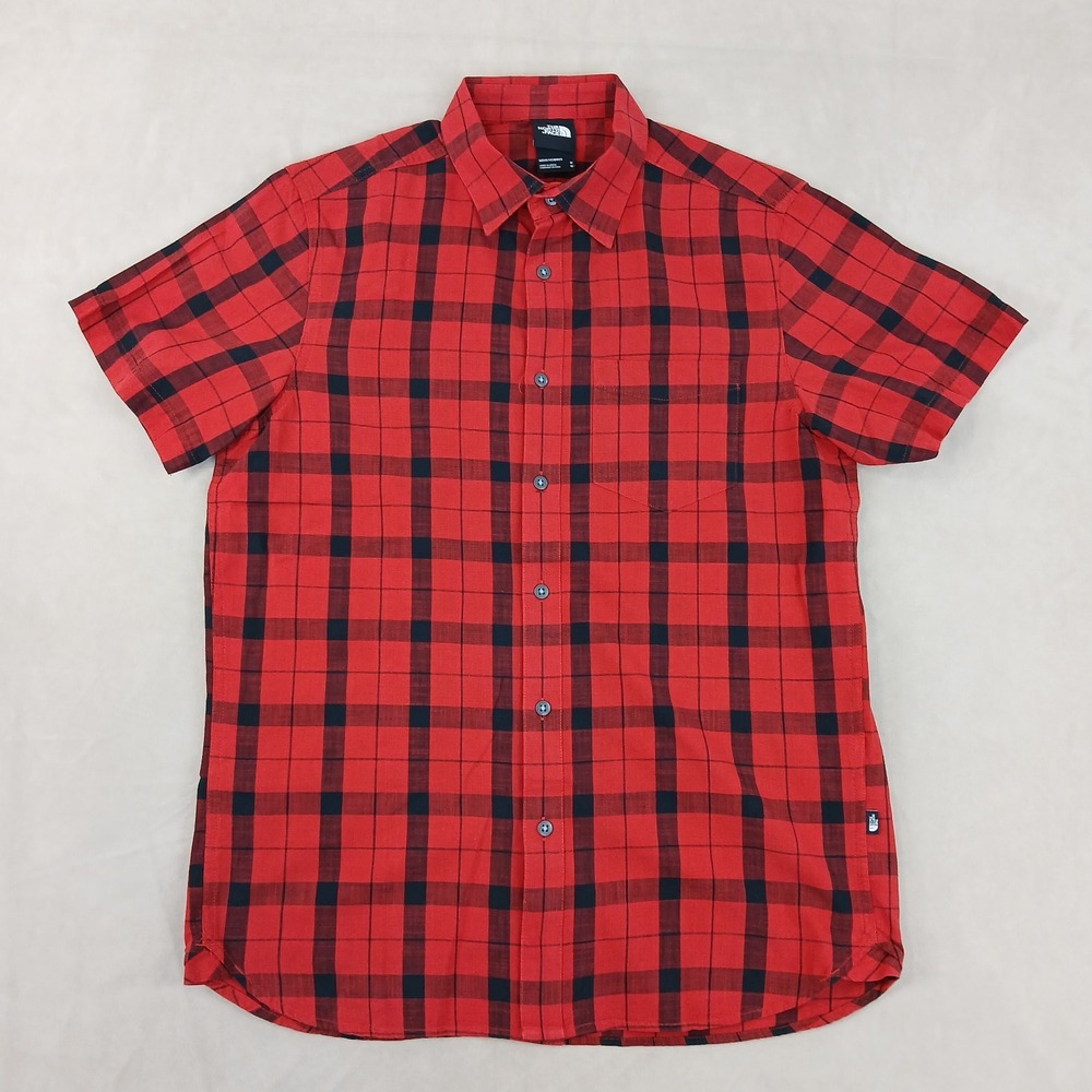 The North Face Medium Mens Shirt‎ 20x27 Button Up Short Sleeve Fits A Small - Picture 2 of 15